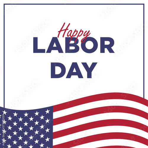 Happy Labor Day banner vector template. Labor day card design