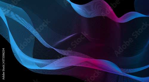 Wavy Background. Dynamic Effect. Abstract Illustration.