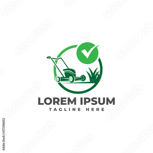 Check mark/recommended for Lawn Mower Logo Design