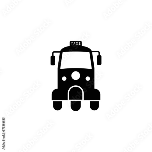 Tricycle icon isolated on white