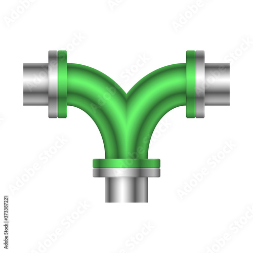 Pipe icon and flange fitting for pipeline connection with valve and other pipe. For transportation liquid or gas i.e.crude, oil, natural gas, sewage, wastewater. Also for plumbing and irrigation.