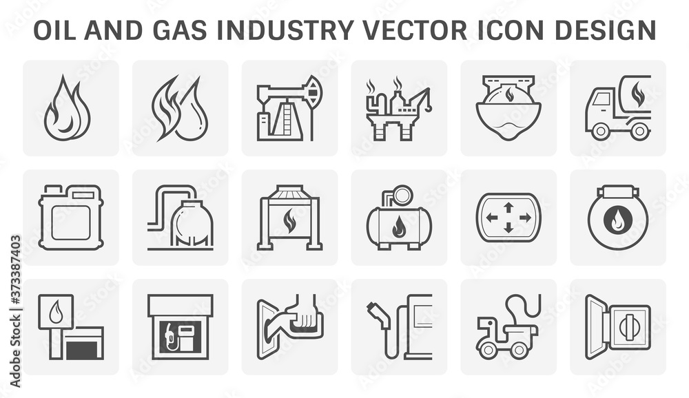 Oil and gas industry icon i.e. global process of exploration, extraction and refinery. Transport by oil tanker and pipeline. Business of petroleum product. Gas station and refuel. Vector icon set. Oil and gas industry icon i.e. global process of exploration, extraction and refinery. Transport by oil tanker and pipeline. Business of petroleum product. Gas station and refuel. Vector icon set.