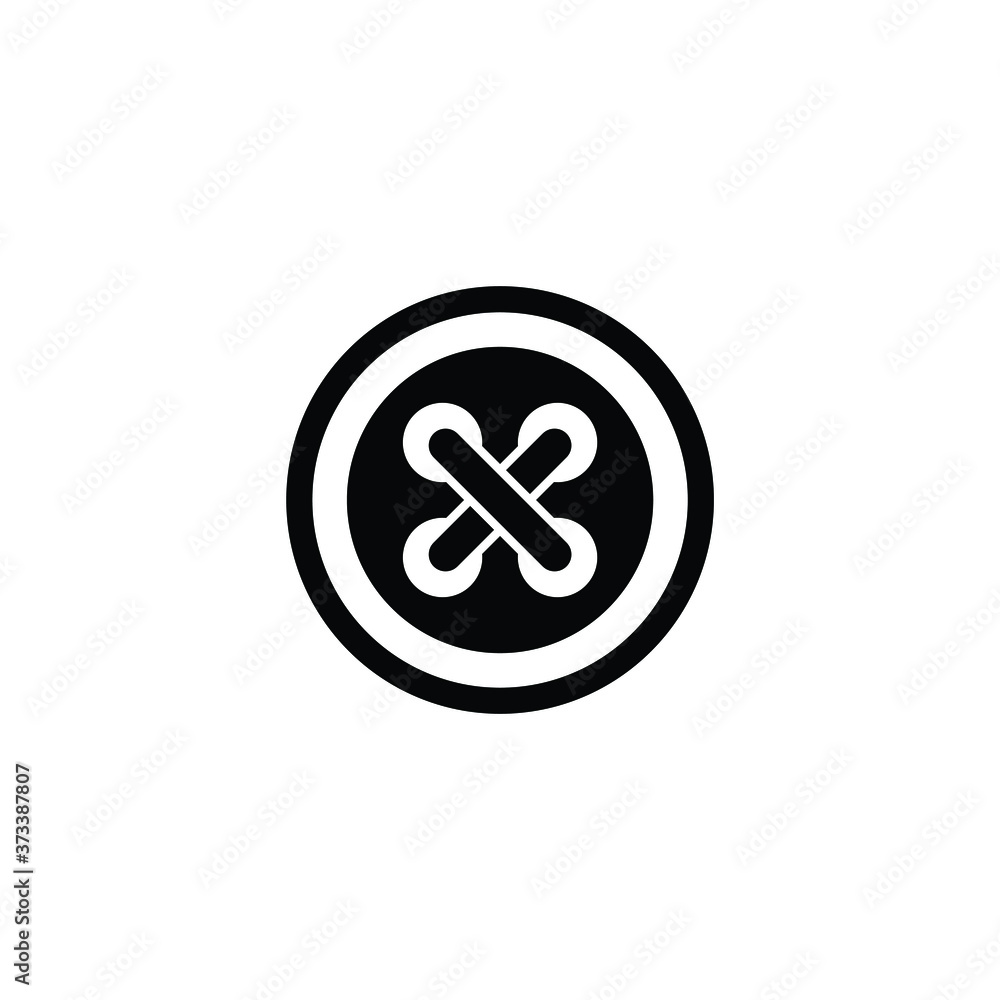 Thread and button icon isolated on white Thread and button icon isolated on white