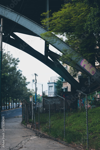 railway bridge in the city