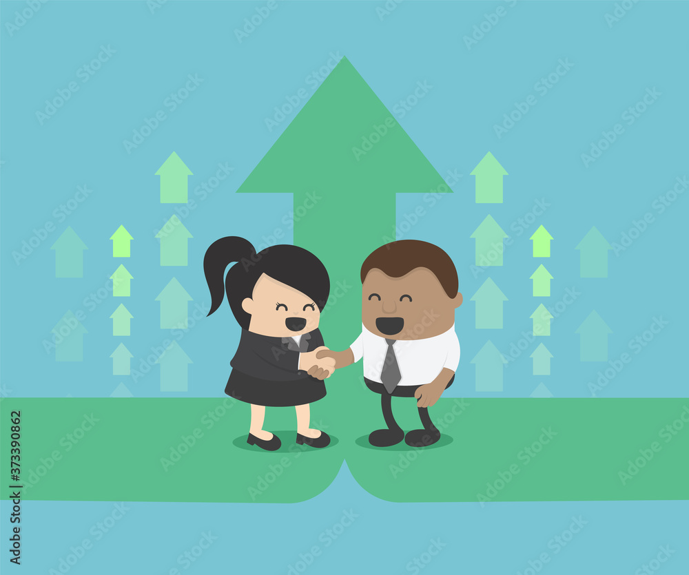 Business concept vector illustration. Cooperation, partnership, business opportunities concept