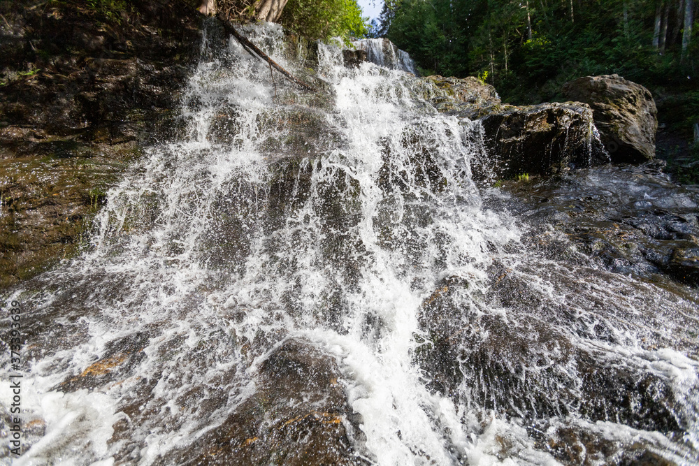 Looking up from the base of Beaver Brook Falls Looking up from the base of Beaver Brook Falls
