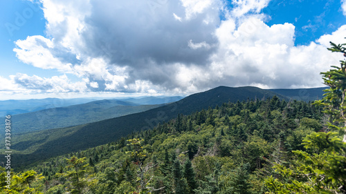 View south from Mt. Roosevelt toward Killington along the Long Trail of the Green Mountains