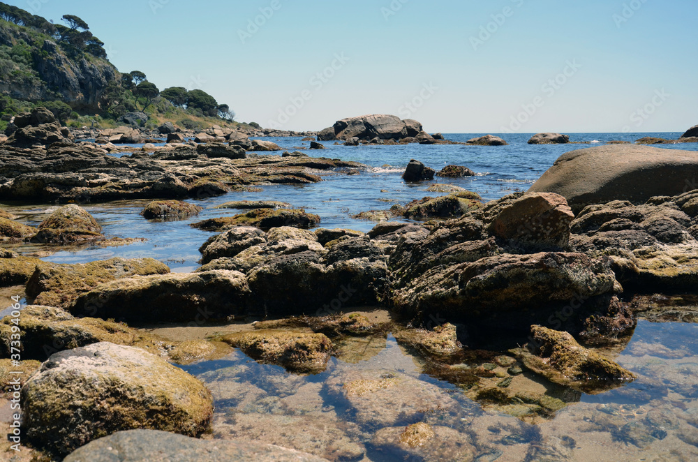rocky coast of cape naturaliste beach western australia
