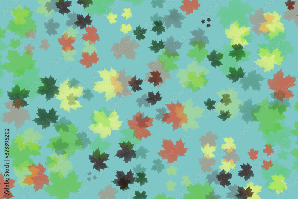 Green maple leaf isolated on a white background. Pattern of autumn leaves Green maple leaf isolated on a white background. Pattern of autumn leaves