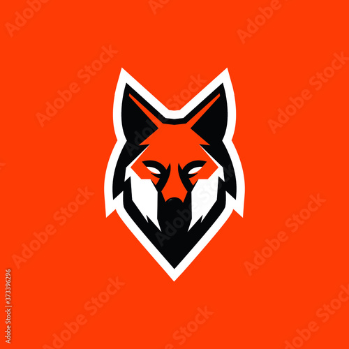 The Fox Mascot Esports Logo Templates. Fox mascot sport logo design. Fox animal head mascot vector illustration logo. 