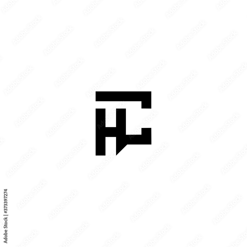 HC H C logo design template elements HC H C logo design template elements