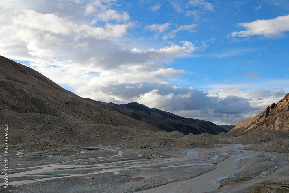 View of mountains with the clouds from Everest Base Camp, Tibet View of mountains with the clouds from Everest Base Camp, Tibet