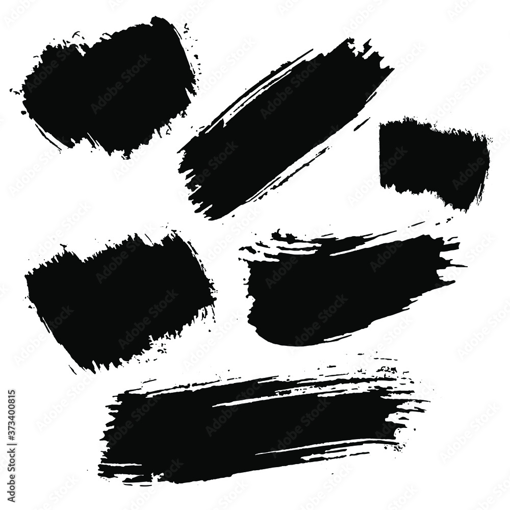 Black Paint Strokes using a thick brush