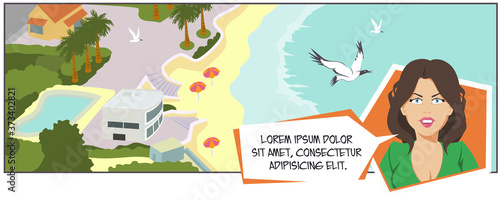 Illustration for website and mobile website development. Travel industry.