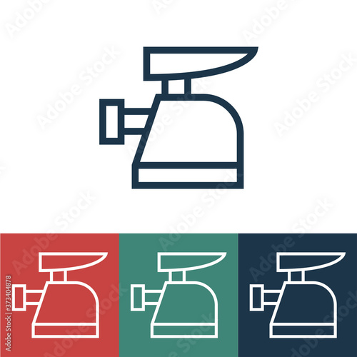 Linear vector icon with chopper