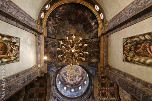 Parma, Emilia Romagna, Italy, internal view of the Steccata Basilica, Unesco world heritage site photo