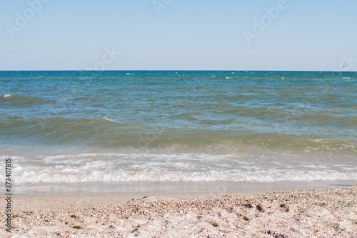 seashore and blue sky horizon