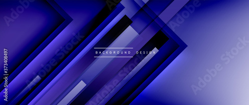 Dynamic lines on fluid color gradient. Trendy geometric abstract background for your text, logo or graphics