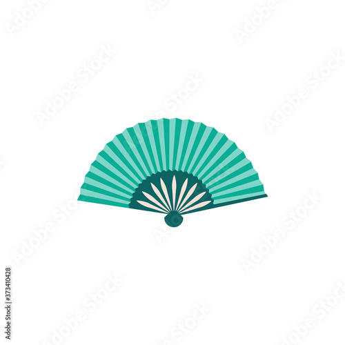 Asian turquoise blue cartoon icon or sign  flat vector illustration isolated.