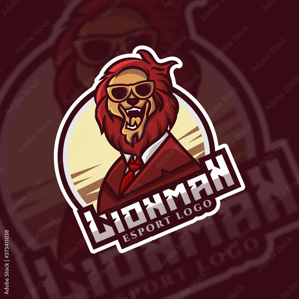 lion esport logo and icon template