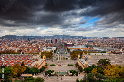 City of Barcelona Cityscape in Spain