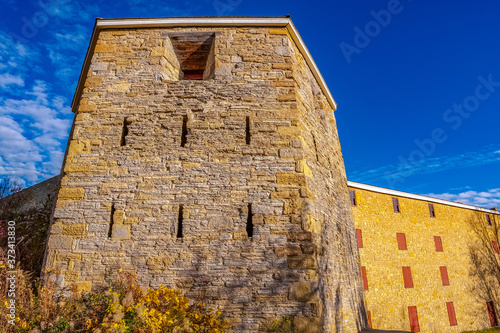 Historic Fort Snelling on sunny autumn afternoon photo