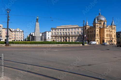 Freedom Square in City of Lodz in Poland