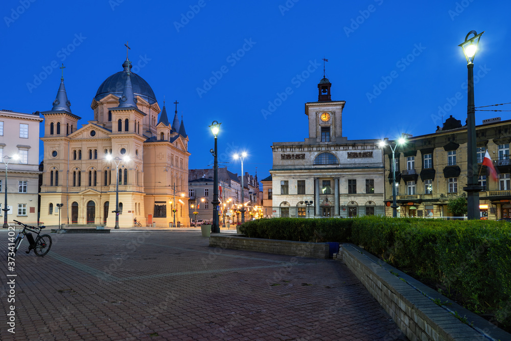 City of Lodz in Poland at Night