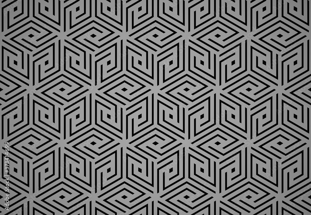 Abstract geometric pattern. A seamless vector background. Black ornament. Graphic modern pattern. Simple lattice graphic design