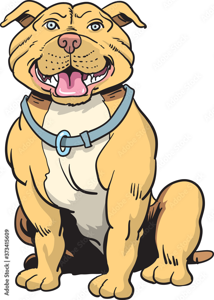 Cute pit bull mascot Cute pit bull mascot