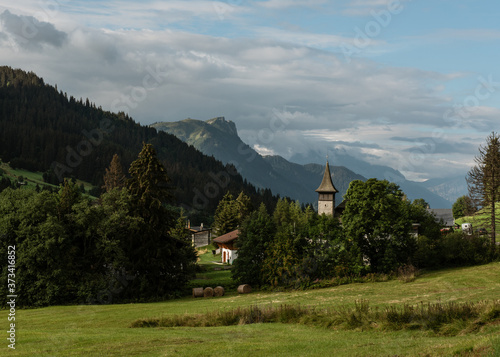 A village in the Regional Park Gruyère Pays-d'Enhaut, Switzerland 