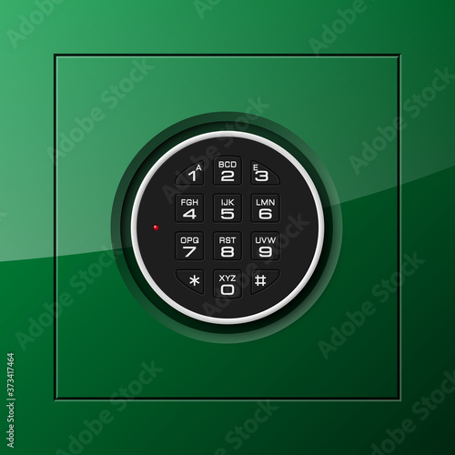 safe Image. Armored box background. The door of a bank vault with a electronic combination lock. Reliable Data Protection. Long-term savings. Deposit box safe icon.Protection of personal information