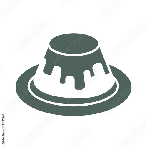 Delicious Pudding Vector Illustration for Icon, Symbol, and Logo. EPS 10 Editable Stroke