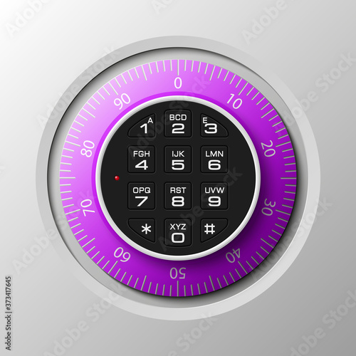 Strongbox icon. Armored safe box. Door bank vault, electronic combination lock. Reliable safe Protection. Long-term savings. Deposit safe box icon.Protection personal information