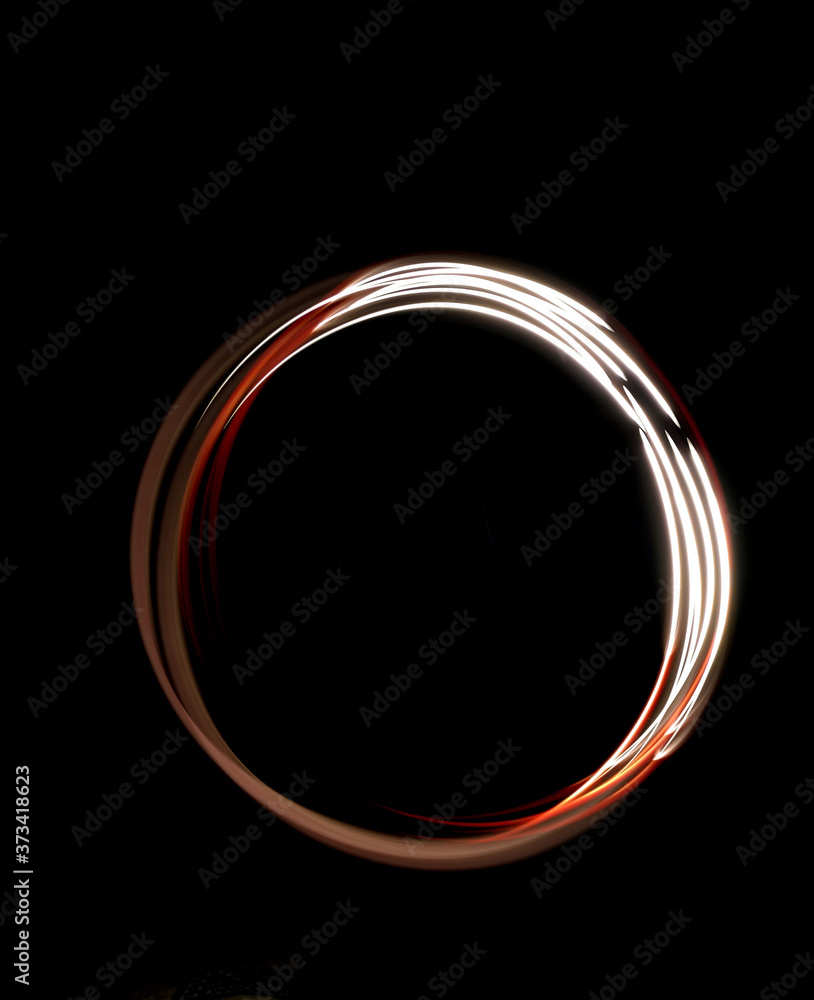 abstract black and red circle