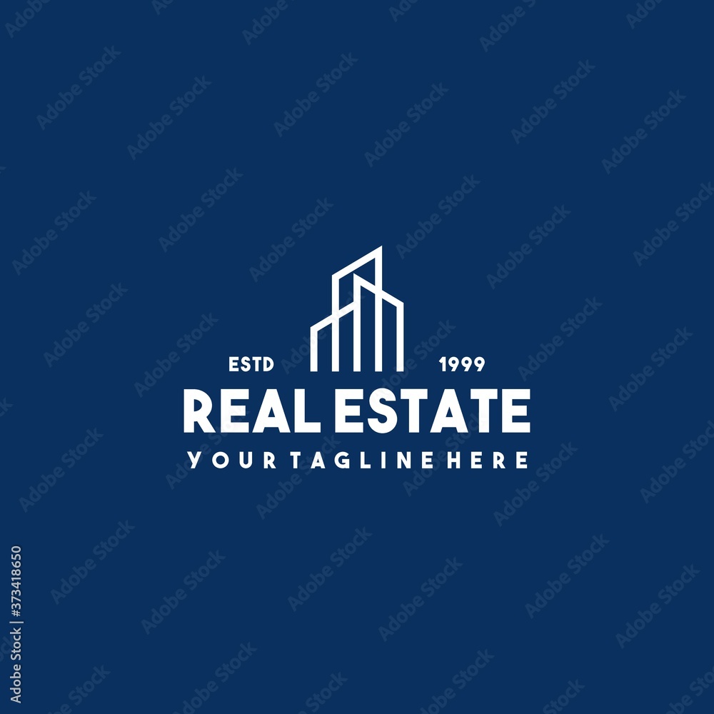 Creative building or real estate logo design