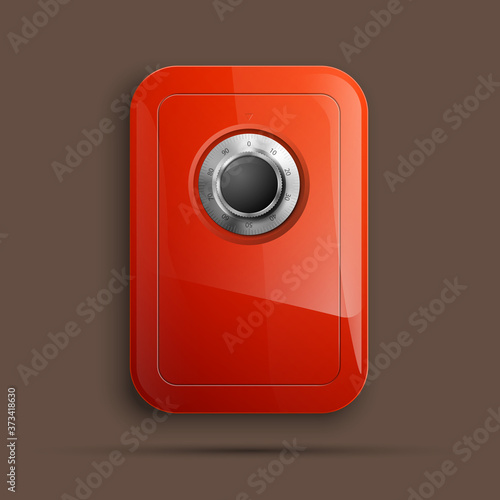 Image of a steel safe. Armored box background. The door safe a bank vault with a combination lock. Reliable Data Protection. Long-term savings. Deposit box safe icon.Protection of personal information