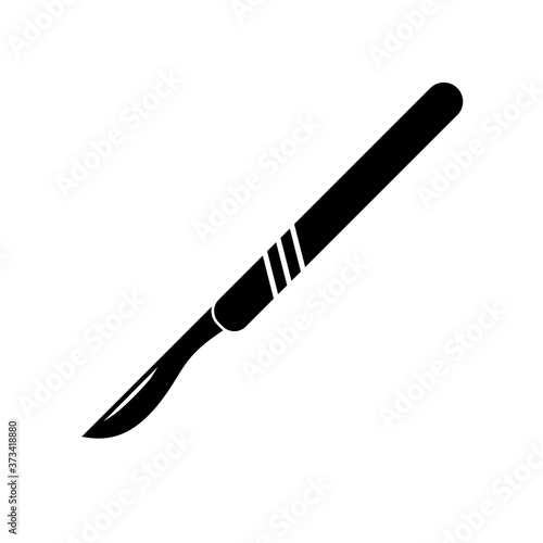 Medical scalpel icon. Hospital surgery knife sign illustration photo