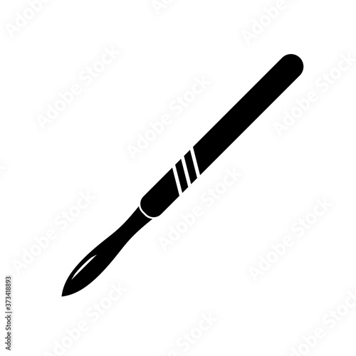 Medical scalpel icon. Hospital surgery knife sign illustration