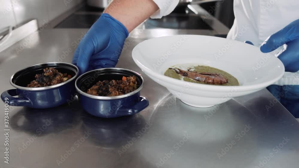 The Chef Serves the Dish The Chef Serves the Dish