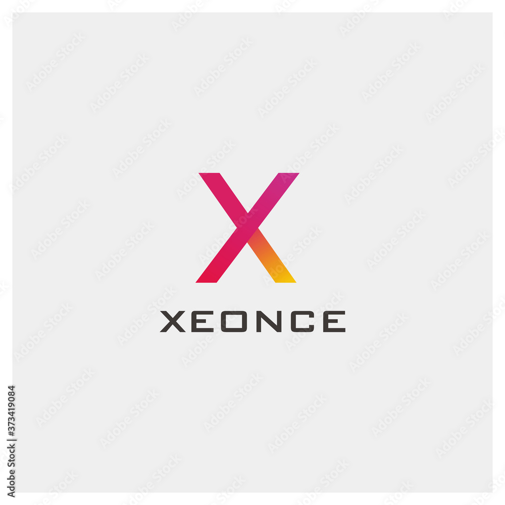 Stock Vector Alphabet X Letter Logo Design For Initial Company Brand Stock Vector Alphabet X Letter Logo Design For Initial Company Brand