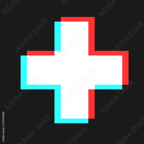 Simple Illustration of medical cross. Isolated flat icon