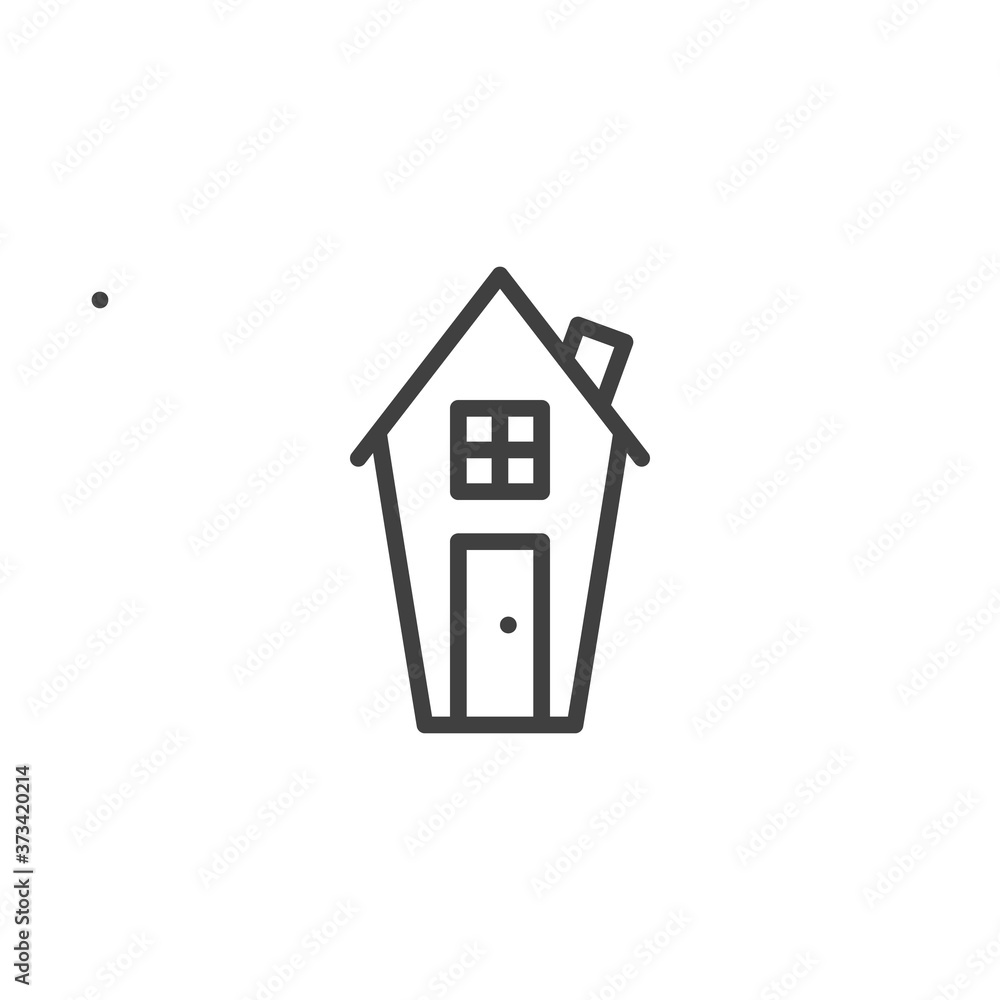 Halloween house line icon. linear style sign for mobile concept and web design. Haunted house outline vector icon. Symbol, logo illustration. Vector graphics Halloween house line icon. linear style sign for mobile concept and web design. Haunted house outline vector icon. Symbol, logo illustration. Vector graphics