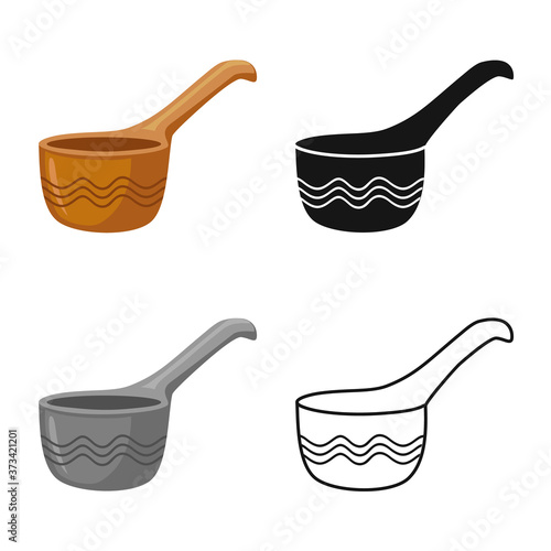 Vector design of teapot and pitcher logo. Graphic of teapot and clean vector icon for stock.