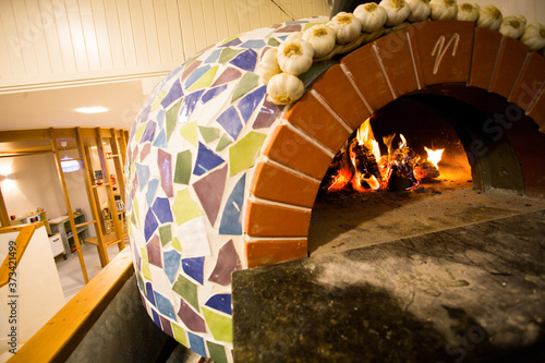 Pizza oven in a restaurant in italy