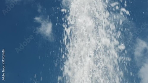 Wallpaper Mural Fountain water going up and down slow motion. Blue sky.  Torontodigital.ca