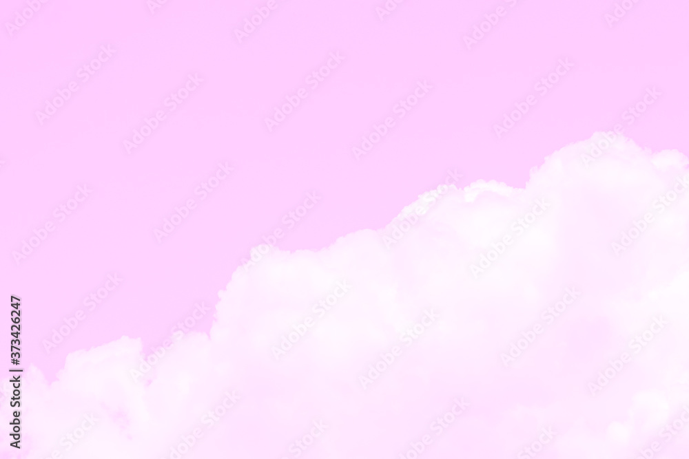 Beautiful sky and clouds in soft color.Soft  cloud in the sky background pink tone.