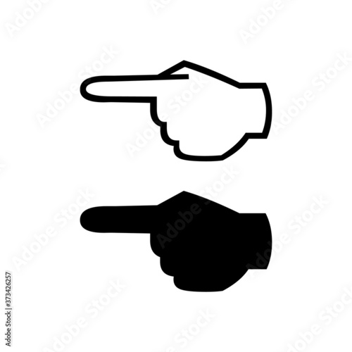 pointing fimger icon, poiting hands, indicating and cursor icon