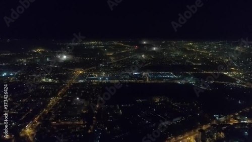 New Year's fireworks on the night city of Odessa