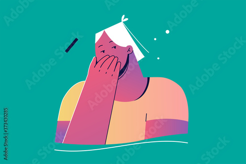 Emotion, facial, expression, gossip, silence concept. Serious young woman covering mouth with one hand and keeping secret. Silence and spreading rumors or some confidential information illustration.